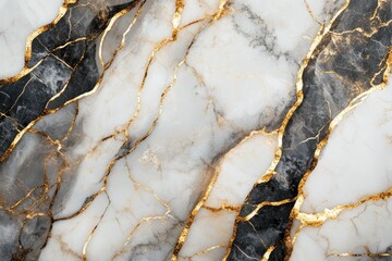 Fototapeta premium Abstract marble pattern with gold veins (1)