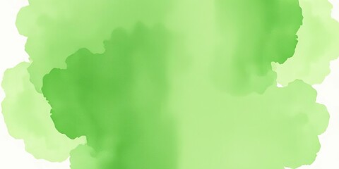 Obraz premium Abstract green watercolor wash, textured paper background, illustration, ecology