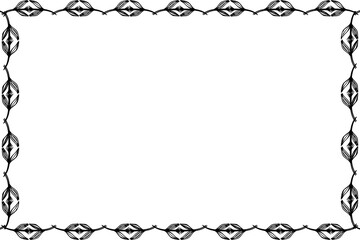 Simple Black Frame, Photo Frame, Border Frame with White Background, Unique Style Frame