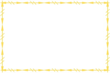 Simple Yellow Frame, Photo Frame, Unique Border Frame with White Background, Unique Simple Frame