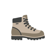Flat Illustration of a Hiking Boot footwear shoe