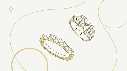 minimalist gold jewelry on a marble surface