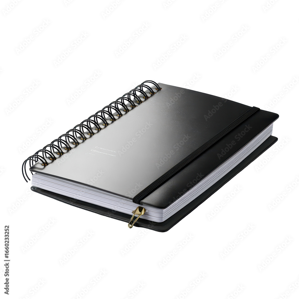 Poster notebook with company isoleted on transparent background .