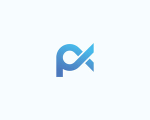 Minimalist Letter P Alpha Logo, Clean and Elegant Vector Template