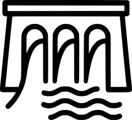 Hydroelectric Dam Icon