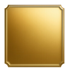 Elegant gold plaque with smooth, shiny surface for awards or signage.
