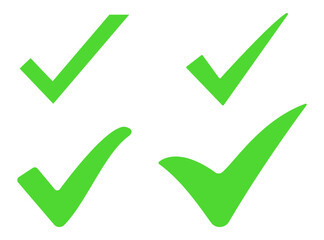 Green Check Mark Icons PNG Collection