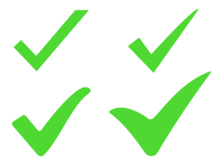 Green Check Mark Icons PNG Collection