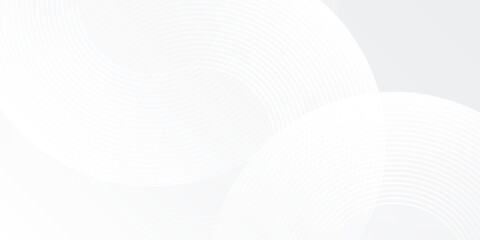 Vector white glowing geometric lines on gray background. Modern shiny abstract modern art