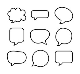 A set of different kinds of chat and text bubbles