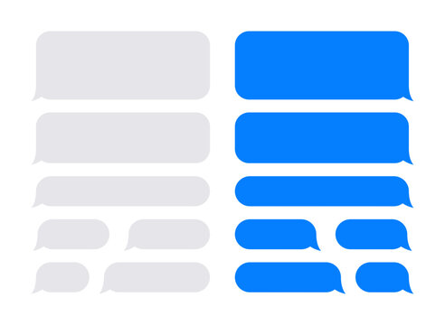 A set of different kinds of chat and text bubbles