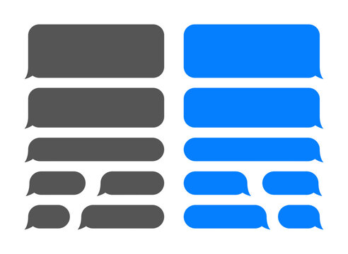 A set of different kinds of chat and text bubbles