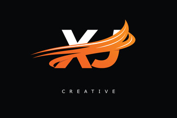 XJ Dynamic Gradient Logo Modern Speed Symbol for Creative Branding & Professional Identity Design