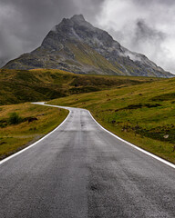 Hochmaderer peak above the Silvretta High Alpine Road