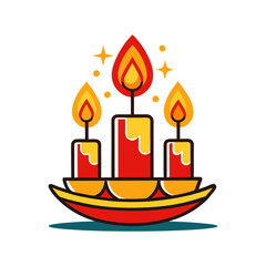 candlemas pixar art style bold line art white vector art