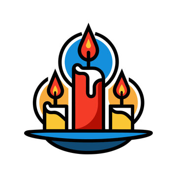 candlemas pixar art style bold line art white vector art