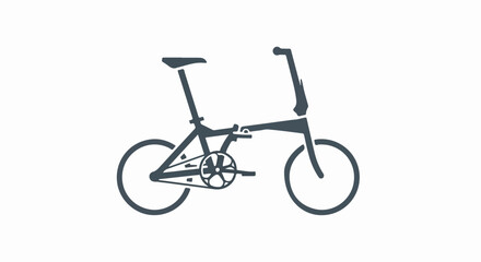 Fototapeta premium Sleek Modern Folding Bicycle Design Illustration.