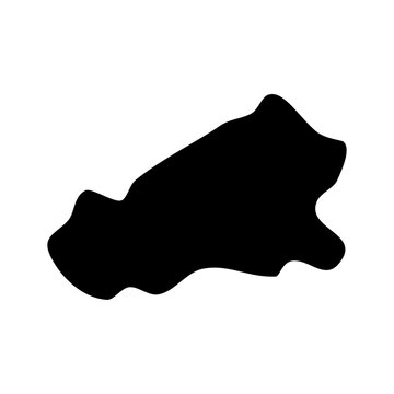 Islands of kahoolawe Silhouette Map. 