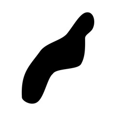 Islands of niihau Silhouette Map.