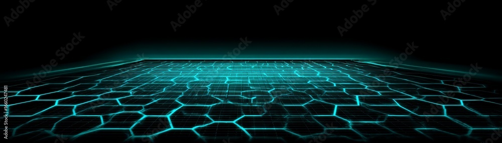 Poster abstract digital background with glowing neon lines and dynamic light trails creating a futuristic t