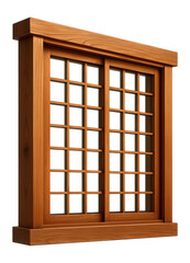 Japanese-style wooden window.