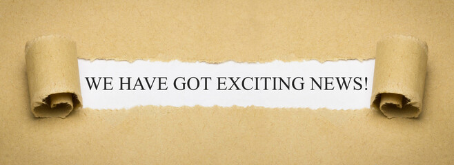 We have got exciting news