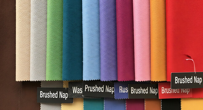 The unique visual characteristic of suede, its soft, directional nap, is beautifully captured, giving the image a sense of depth and touch.