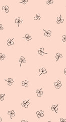 Delicate floral pattern on soft pink background subtle vintage flower design