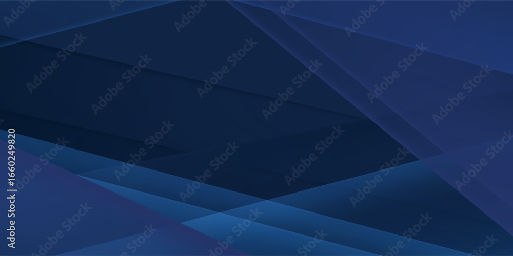 Poster modern dark blue paper background with dark 3d layered line triangle texture in elegant website or t
