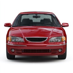 Red Sedan Car Front View automobile vehicle
