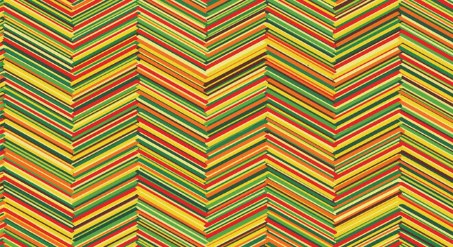 Vibrant chevron pattern autumnal stripes background