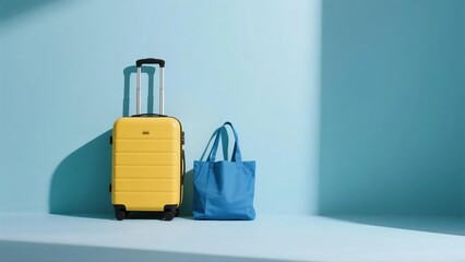Colorful Travel Luggage Still Life Scene