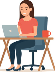 	
woman working on laptop	
