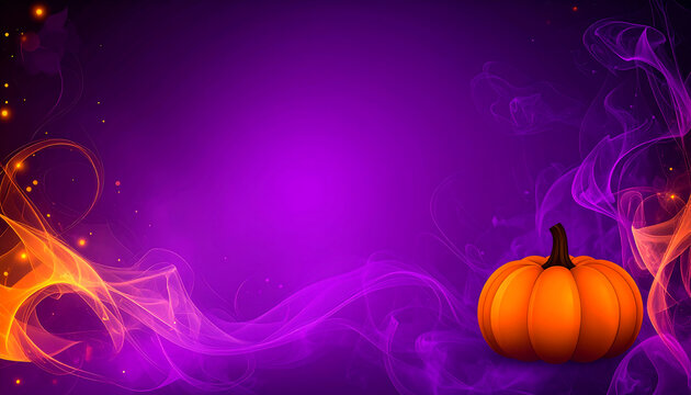 Halloween Pumpkin Background Festive Purple and Orange Swirls for Spooky Season Celebrations - Powered by Adobe