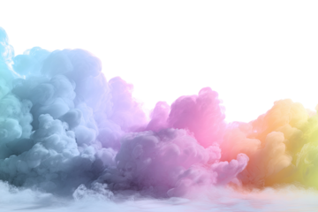 Abstract rainbow cloudscape