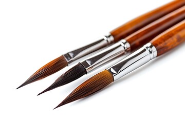 High-quality artist paint brushes with wooden handles and fine bristles ideal for painting and art projects