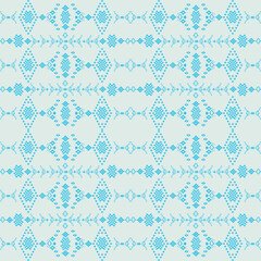 seamless geometric textile pattern in blue. traditional inspired fabric design, modern minimal style for backgrounds, prints, crafts, and digital projects
