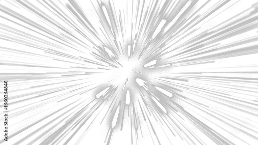 Poster abstract white light speed lines effect for futuristic space travel or hyperspace jump. dynamic moti