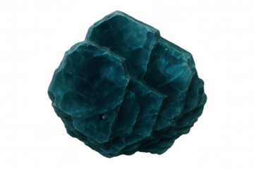 Dark blue asteroid rotating and floating on transparent background, perfect for space-themed projects