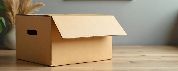 Sturdy Empty Cardboard Box Ready for Moving or Storage ? Clean, Unmarked, Eco-Friendly Solution for Short-Term Use
