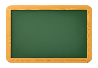 Versatile green chalkboard with a classic wooden frame, ready for education, learning, and creative school ideas; an empty board offering boundless possibilities for messages and presentations.