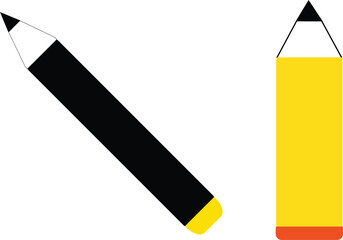 Lápiz vector, material escolar ilustración, útiles escolares dibujo lápiz educativo icono, ilustración de papelería vectorial