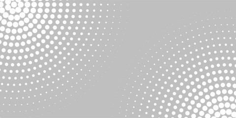 Dot white gray wave light technology texture background. Abstract big data digital halftone modern grunge arts