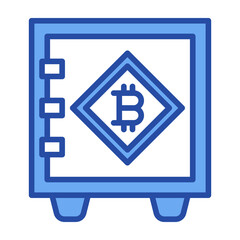 Crypto Vault Blue Vector Icon