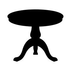 Classic round pedestal table silhouette