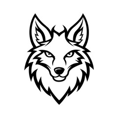 coyote mascot logo line art vector