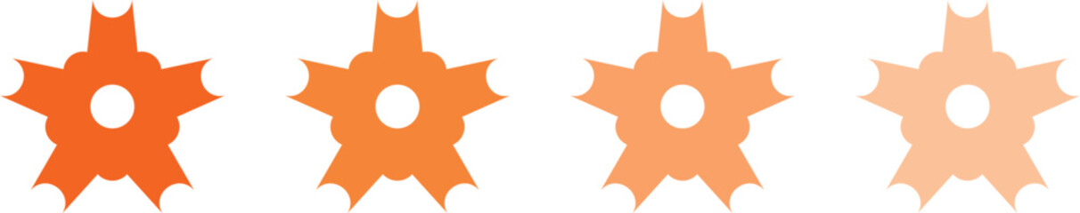 Abstract Orange Star Vector