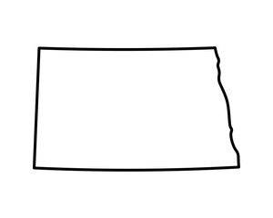 North Dakota state map outline