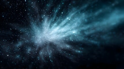 Particle explosion with digital interface background futuristic tech concept