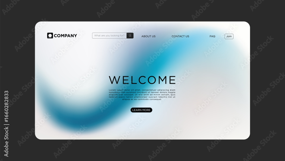 Poster modern digital landing page template offers clean design and intuitive navigation for business websi